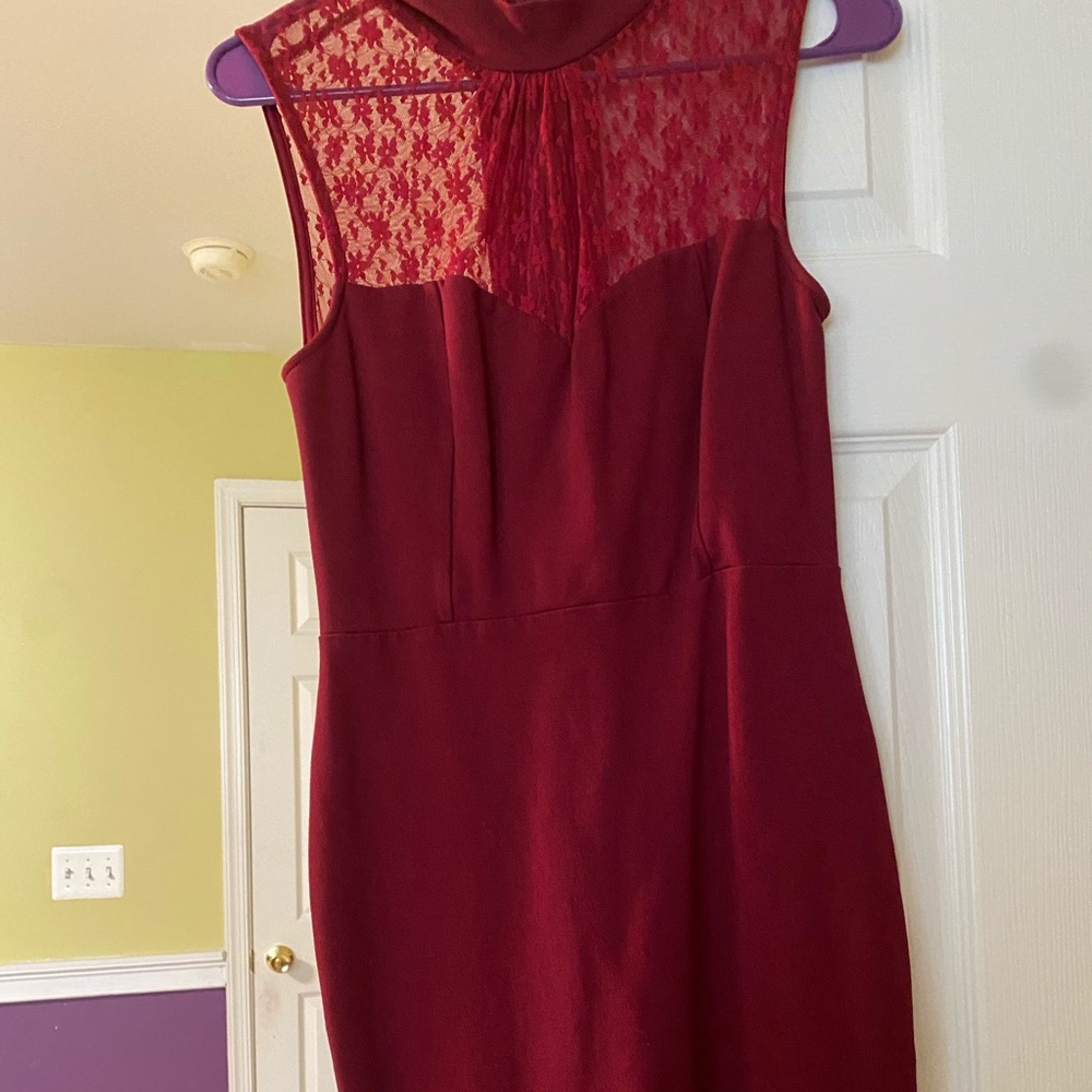 Red short dress
